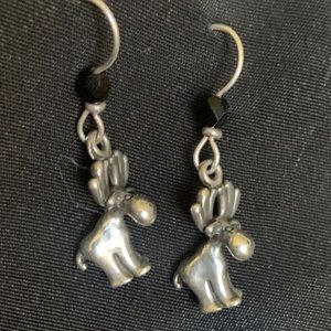 Sunwest Silver Co. Sterling Moose Drop Earrings